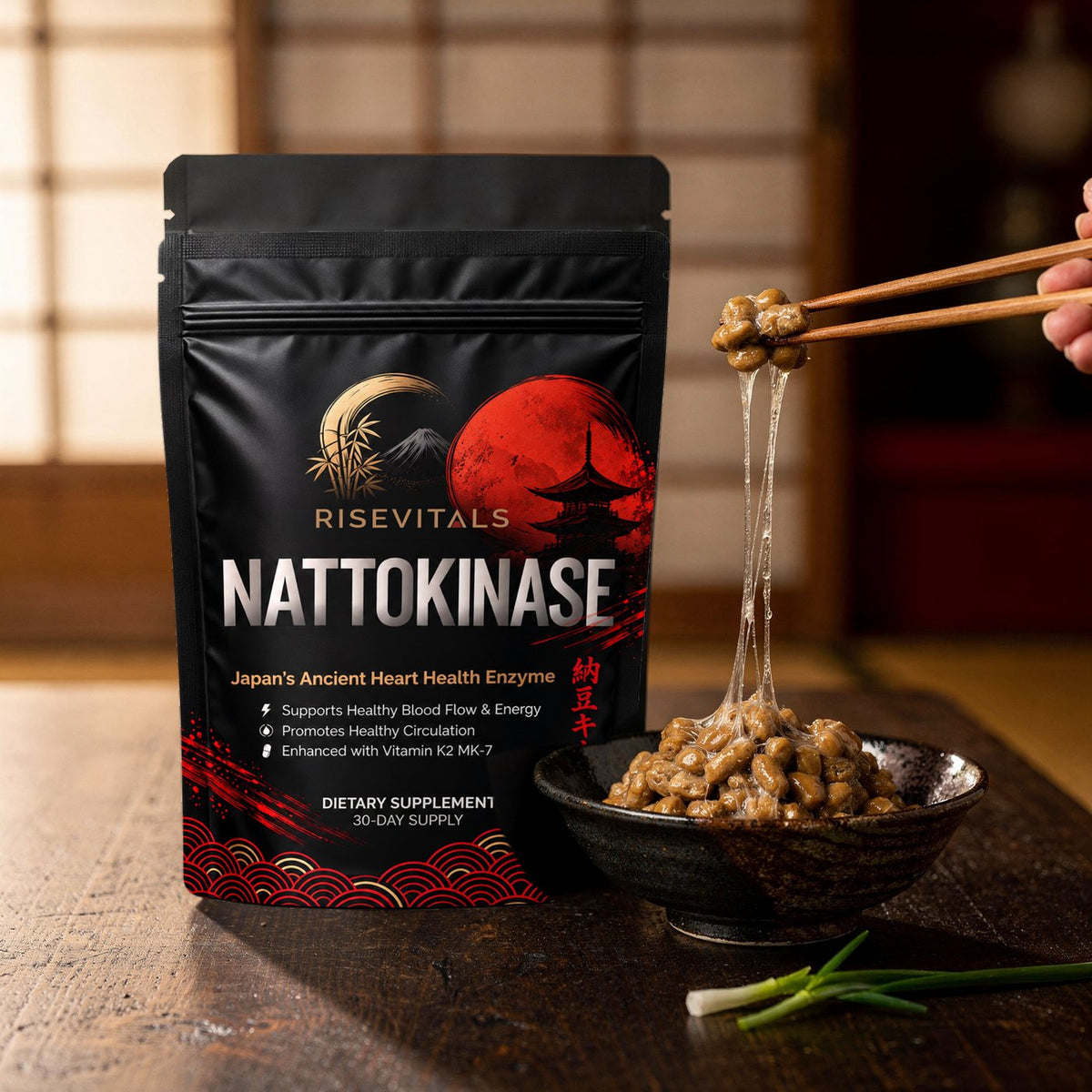 Rise Vitals® Nattokinase + K2